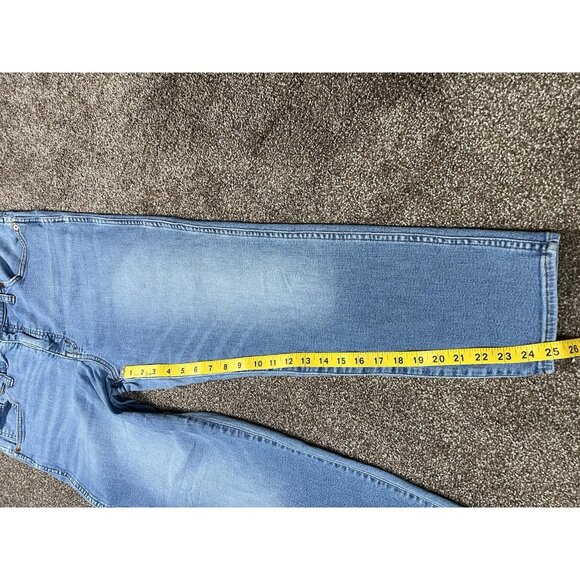 Madewell Women’s High Rise Stovepipe Jeans Size 32 Blue Stretchy Denim Zipper - Picture 7 of 13
